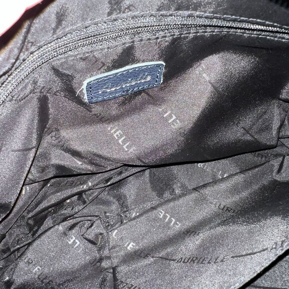 Aurielle Navy Leather Shoulder Bag With Zip Exterior Pocket & Soft Handle - Picture 3 of 5